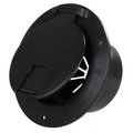 Jr Products DELUXE ROUND ELECTRIC CABLE HATCH W/BACK, BLACK 541-3-A